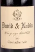 Вино David & Nadia Grenache Noir 2021 0.75 л