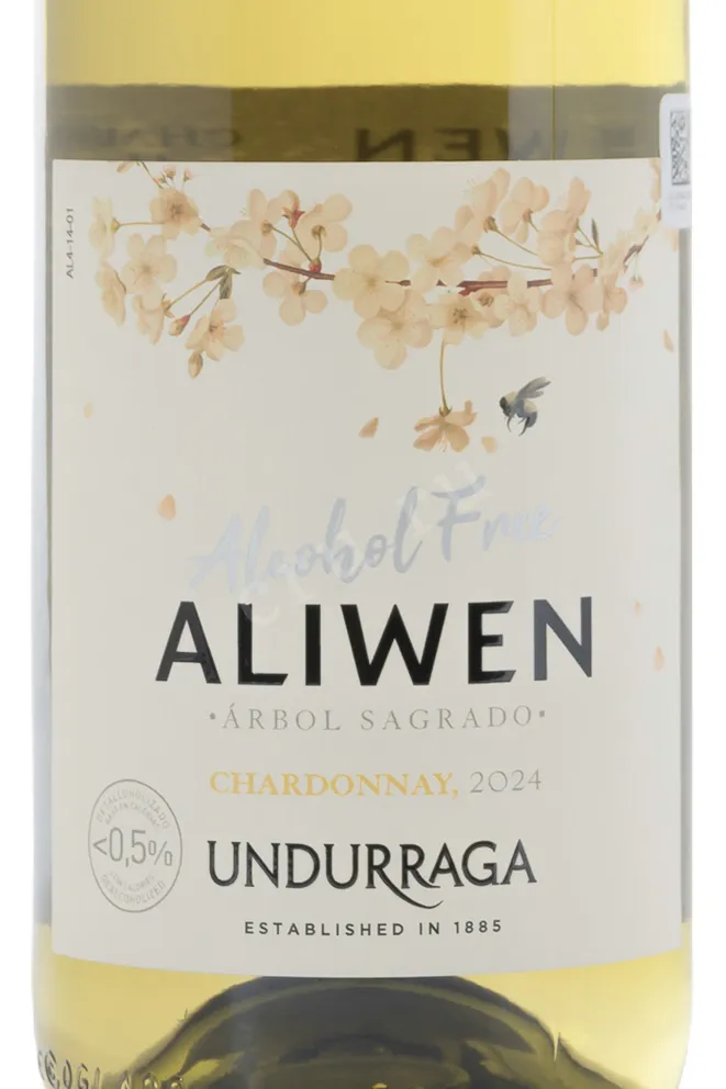 Этикетка Undurraga Aliwen Charrdonay Alcohol Free DO 2024 0.75 л