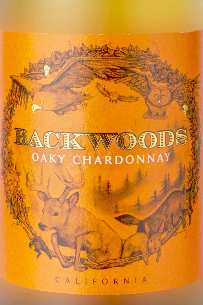 Этикетка Бэквудс Шардоне Калифорния 2022 0.75 л