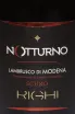 Этикетка Righi Lambrusco Emilia Notturno Scuro Righi 2024 0.75 л