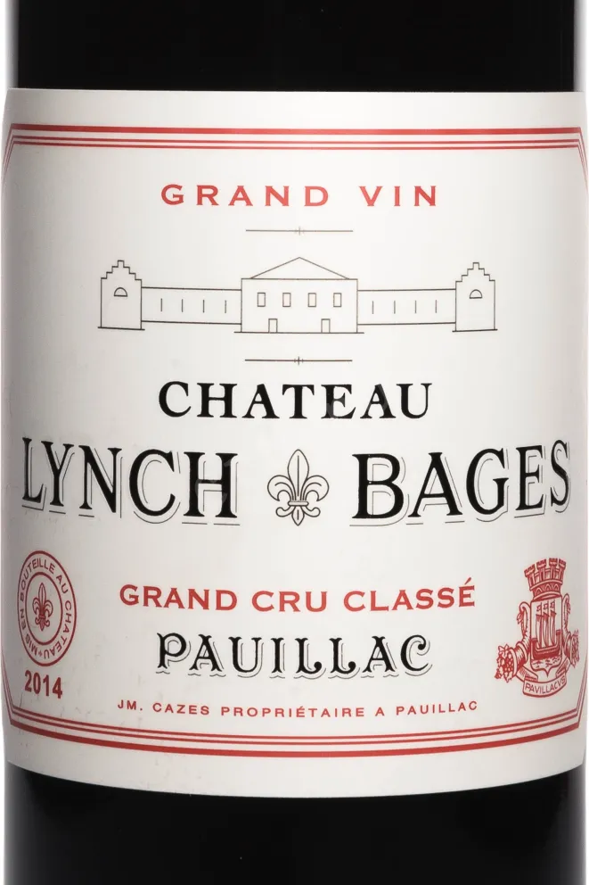 Этикетка Chateau Lynch Bages Puillac Grand Cru Classe Set of 6 bottles 2014 0.75 л