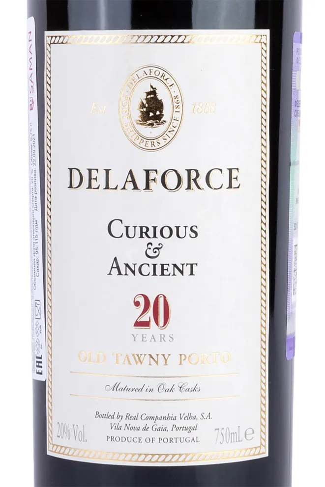 Этикетка Delaforce Curious & Ancient Tawny 2000 0.75 л