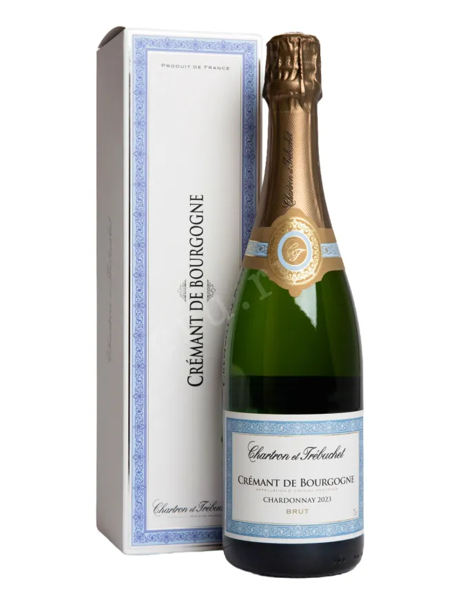 Игристое вино Chartron et Trebuchet Cremant de Bourgogne Chardonnay Brut in gift box 2023 0.75 л