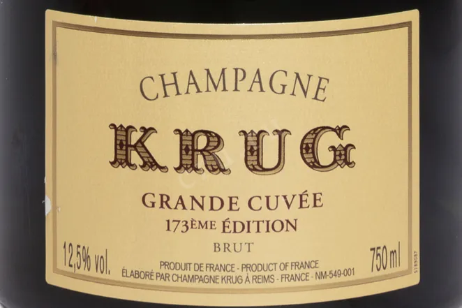 Этикетка Krug Grand Cuvee 2017 0.75 л