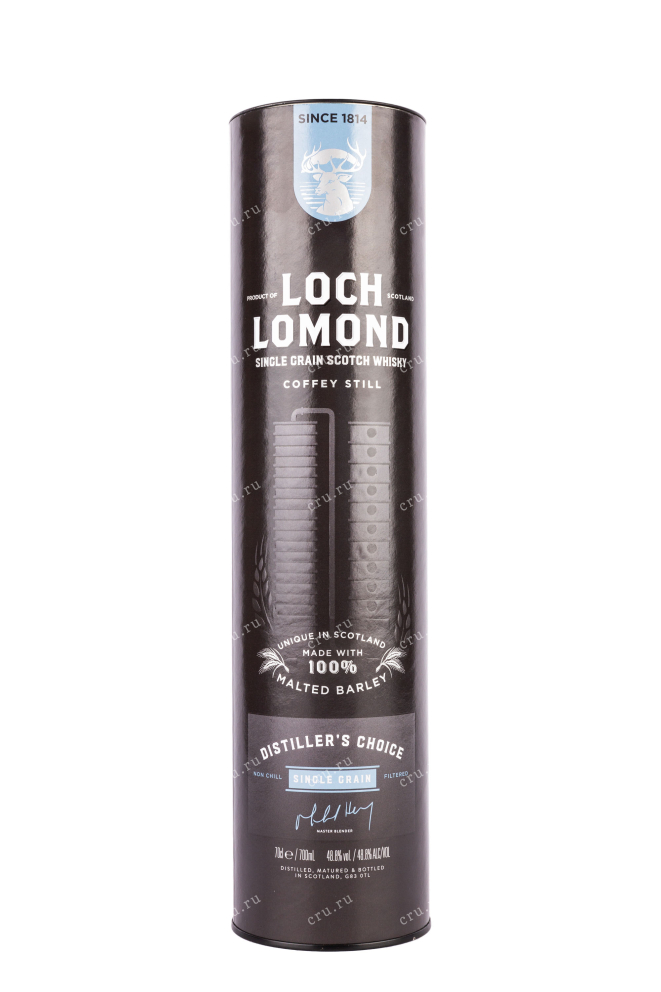 Туба Loch Lomond Single Grain Distillers Choice Coffey Still in tube 0.7 л