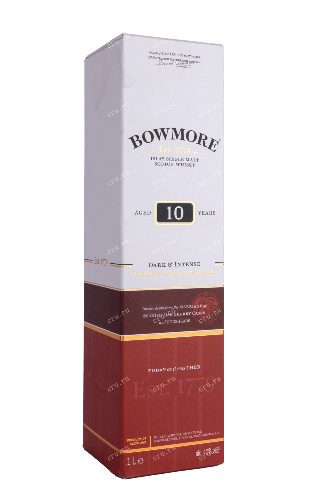 Подарочная коробка Bowmore aged 10 years  1 л