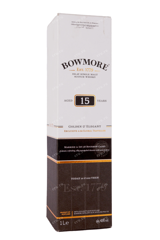 Подарочная коробка Bowmore 15 years in gift box 1 л