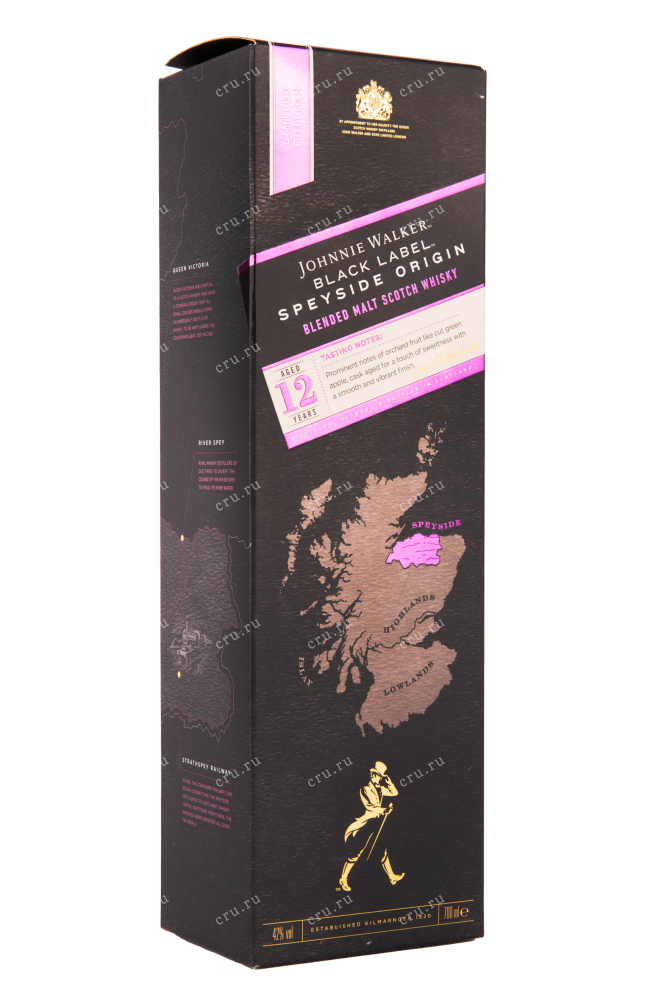 Виски Johnnie Walker Black Label Speyside Origin with gift box  0.7 л