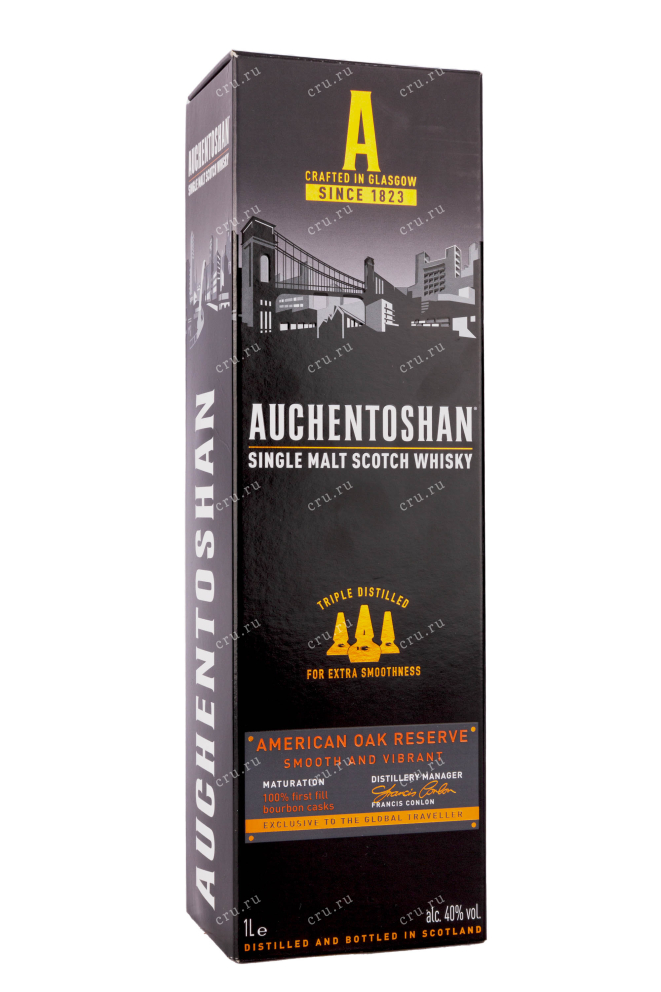 Подарочная коробка Auchentoshan American Oak gift box 1 л