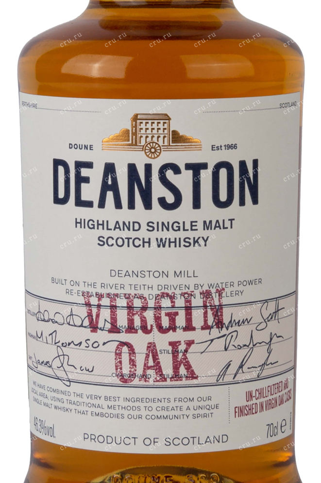 Виски Deanston Virgin Oak, gift box  0.7 л