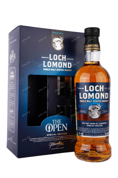 Виски Loch Lomond 150th The Open Special Edition Single Malt in gift box + 2 glasses  0.7 л