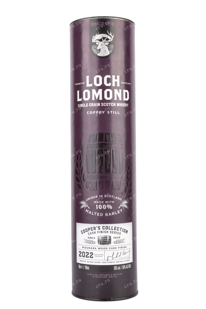 Туба Loch Lomond Single Grain Coopers Collection Mizunara Wood Cask Finish in tube 0.7 л