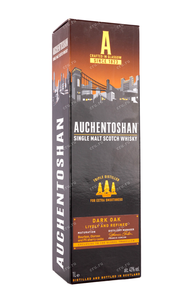 Подарочная коробка Auchentoshan Dark Oak gift box 1 л