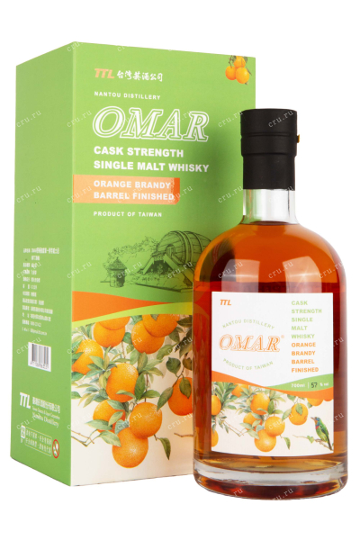 Виски Omar Cask Strength Single Malt Orange Brandy Barrel Finished in gift box  0.7 л
