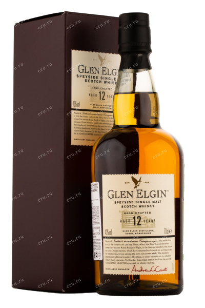Виски Glen Elgin Malt 12 years in gift box  0.75 л