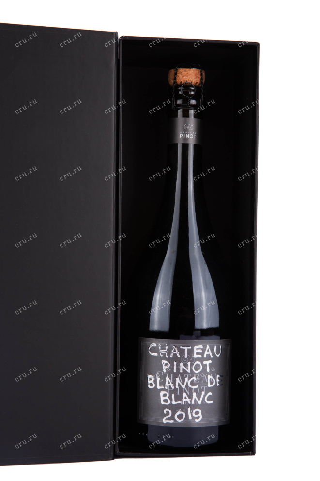 Игристое вино Шато Пино Блан де Блан 0.75 в подарочной коробке 