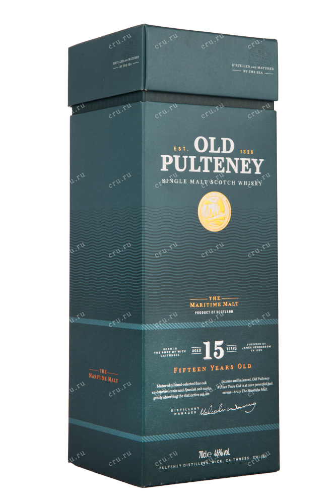 Виски Old Pulteney 15 Years Old with gift box  0.7 л
