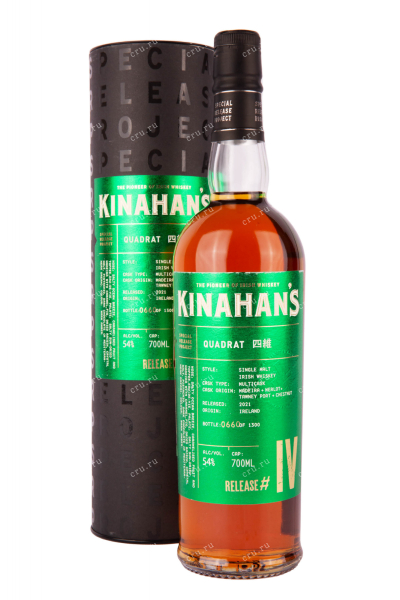 Виски Kinahan's Quadrat Release №4 in tube  0.7 л