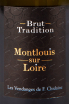 Этикетка игристого вина Francois Chidaine Brut Tradition Montlouis sur Loire AOC 0.75 л