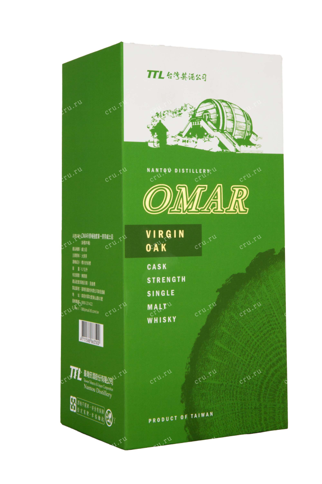 Подарочная коробка Omar Cask Strength Single Malt Virgin Oak Cask in gift box 0.7 л