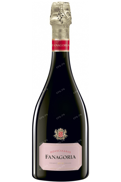 Игристое вино Фанагория розовое полусладкое  0.75 л