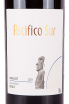 Этикетка Pacifico Sur Merlot 2021 0.75 л
