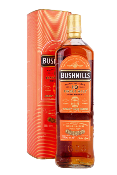 Виски Bushmills Single Malt 10 years Sherry Cask Finish in tube  1 л
