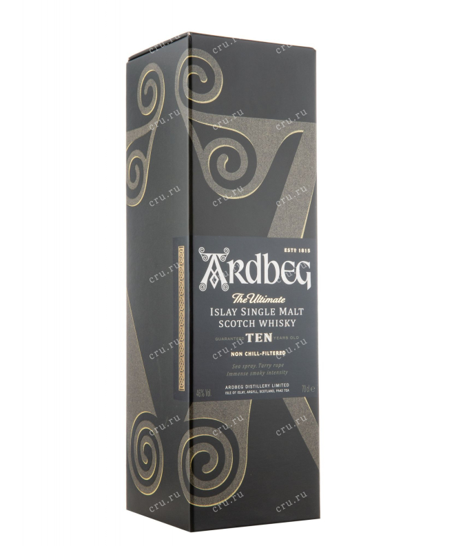 Подарочная коробка виски Ардбег 10 лет 0.7